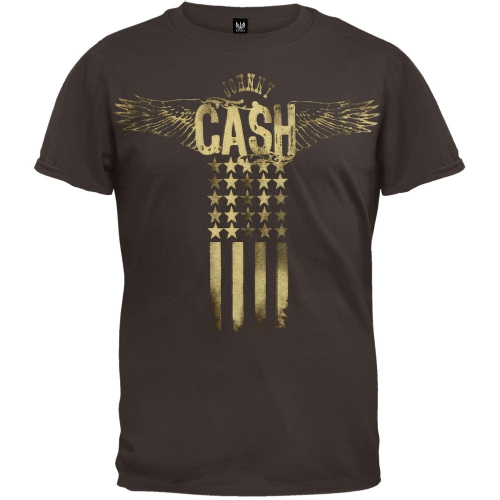 Johnny Cash - Wings Soft T-Shirt Men's T-Shirts Johnny Cash   