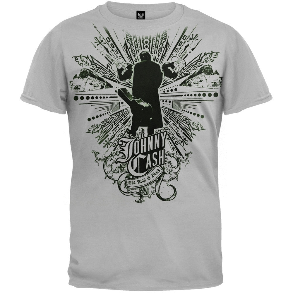 Johhny Cash - Walk T-Shirt Men's T-Shirts Johnny Cash MD Grey 