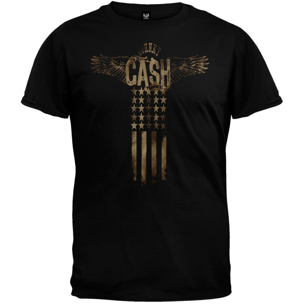 Johnny Cash - Flag & Wings Youth T-Shirt Youth T-Shirts Johnny Cash   