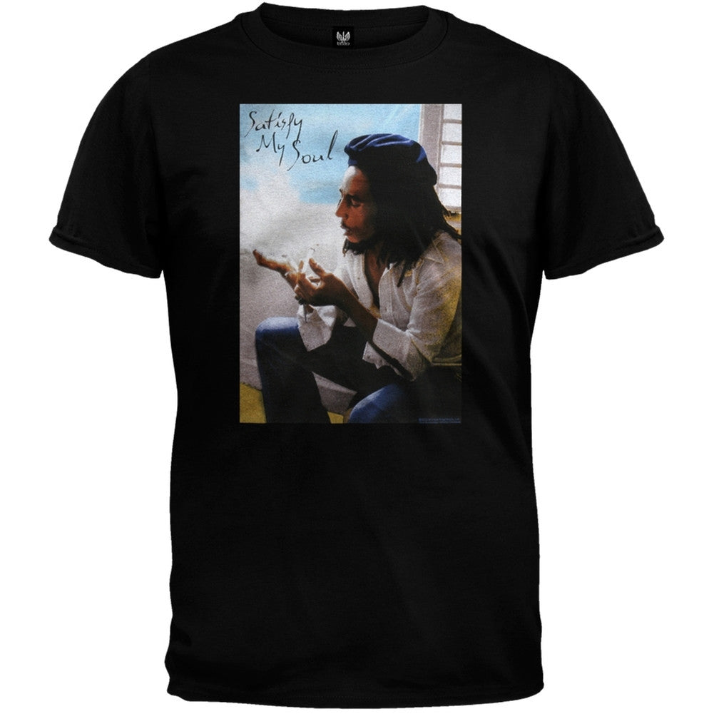 Bob Marley - Satisfy My Soul Black T-Shirt Men's T-Shirts Bob Marley 3XL Black 