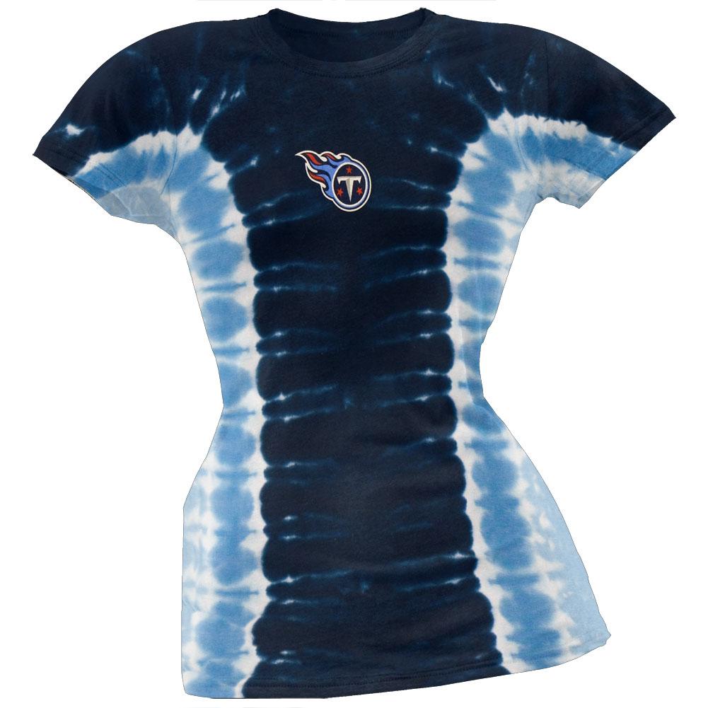 Tennessee Titans - Logo Tye Dye Juniors T-Shirt Juniors T-Shirts Tennessee Titans LG Blue 