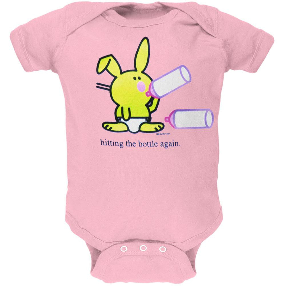 Happy Bunny - Hitting The Bottle Baby One Piece Baby One Piece Happy Bunny XL Pink 