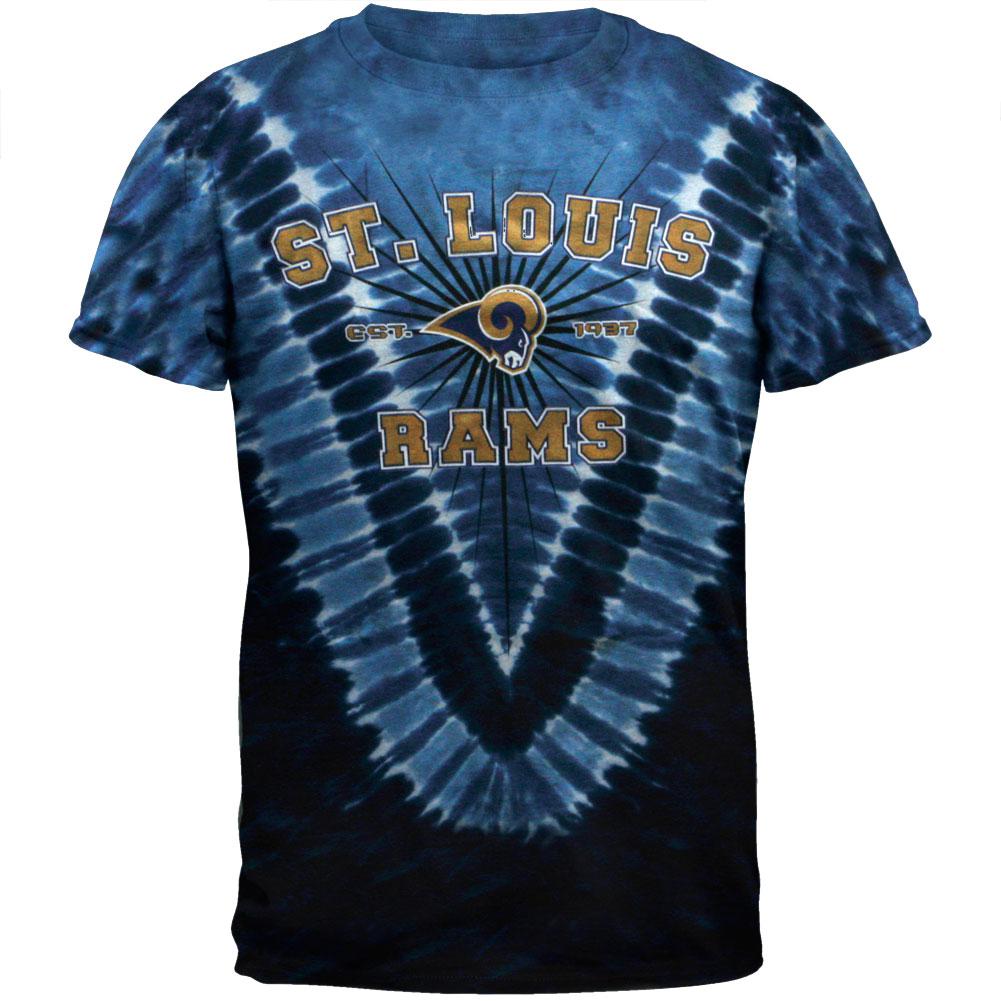 St Louis Rams - Spike Tie Dye T-Shirt Men's T-Shirts St. Louis Rams LG Blue 