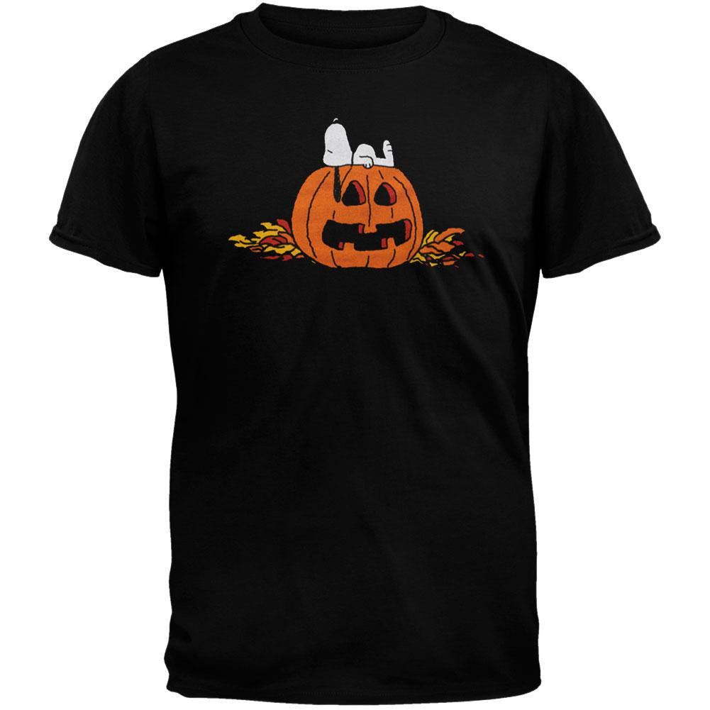 Peanuts - Halloween Snooze T-Shirt Men's T-Shirts Peanuts LG Black 