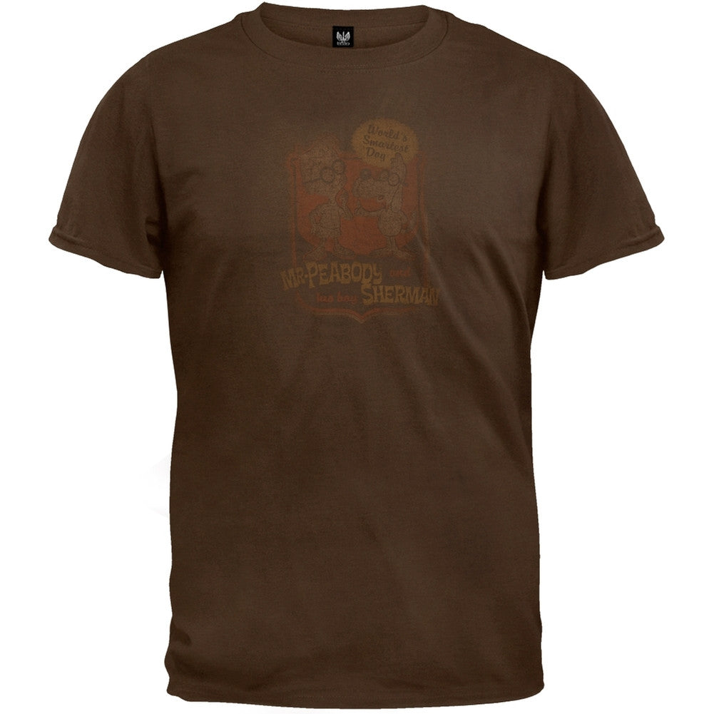 Rocky And Bullwinkle - 59 Shield T-Shirt Men's T-Shirts Rocky & Bullwinkle LG Brown 