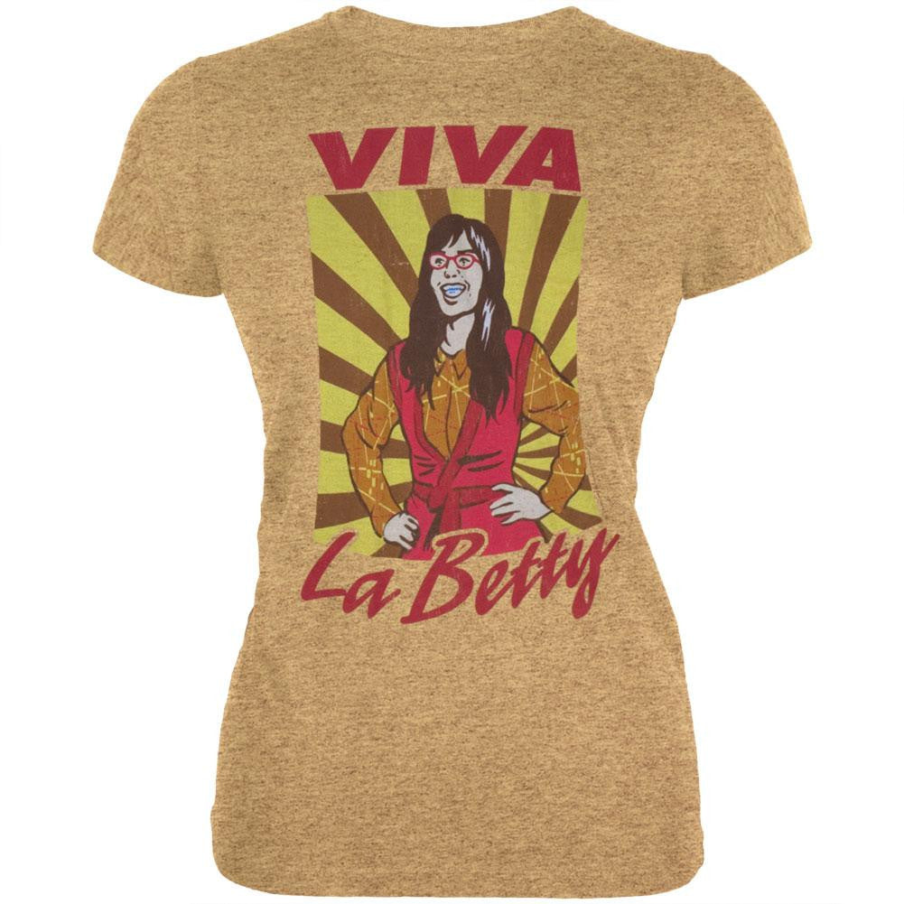 Ugly Betty - Viva La Betty Light Tan Juniors T-Shirt Juniors T-Shirts Ugly Betty SM Beige