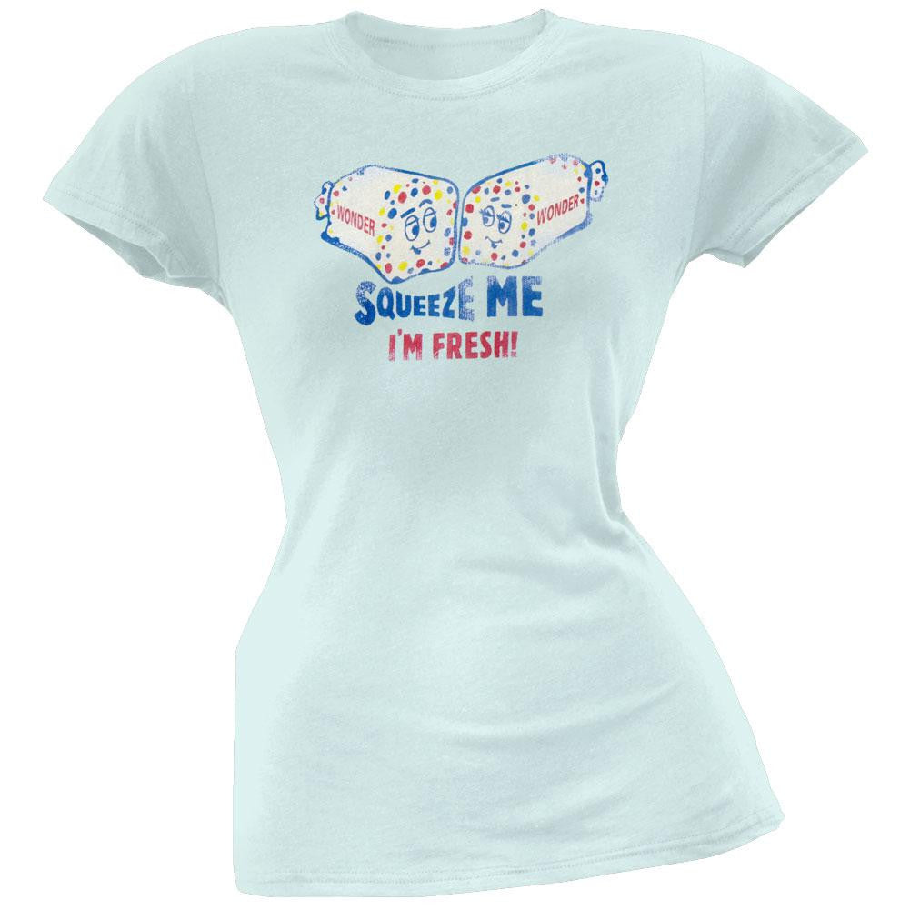 Wonder Bread - Squeeze Me Juniors T-Shirt Juniors T-Shirts Wonderbread LG Blue 