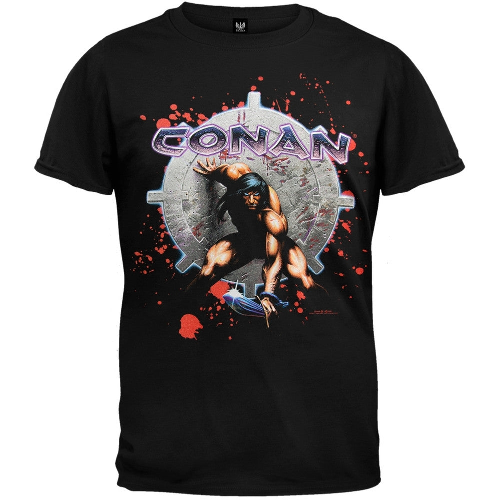 Conan - Wall Soft T-Shirt Men's T-Shirts Conan the Barbarian SM Black 