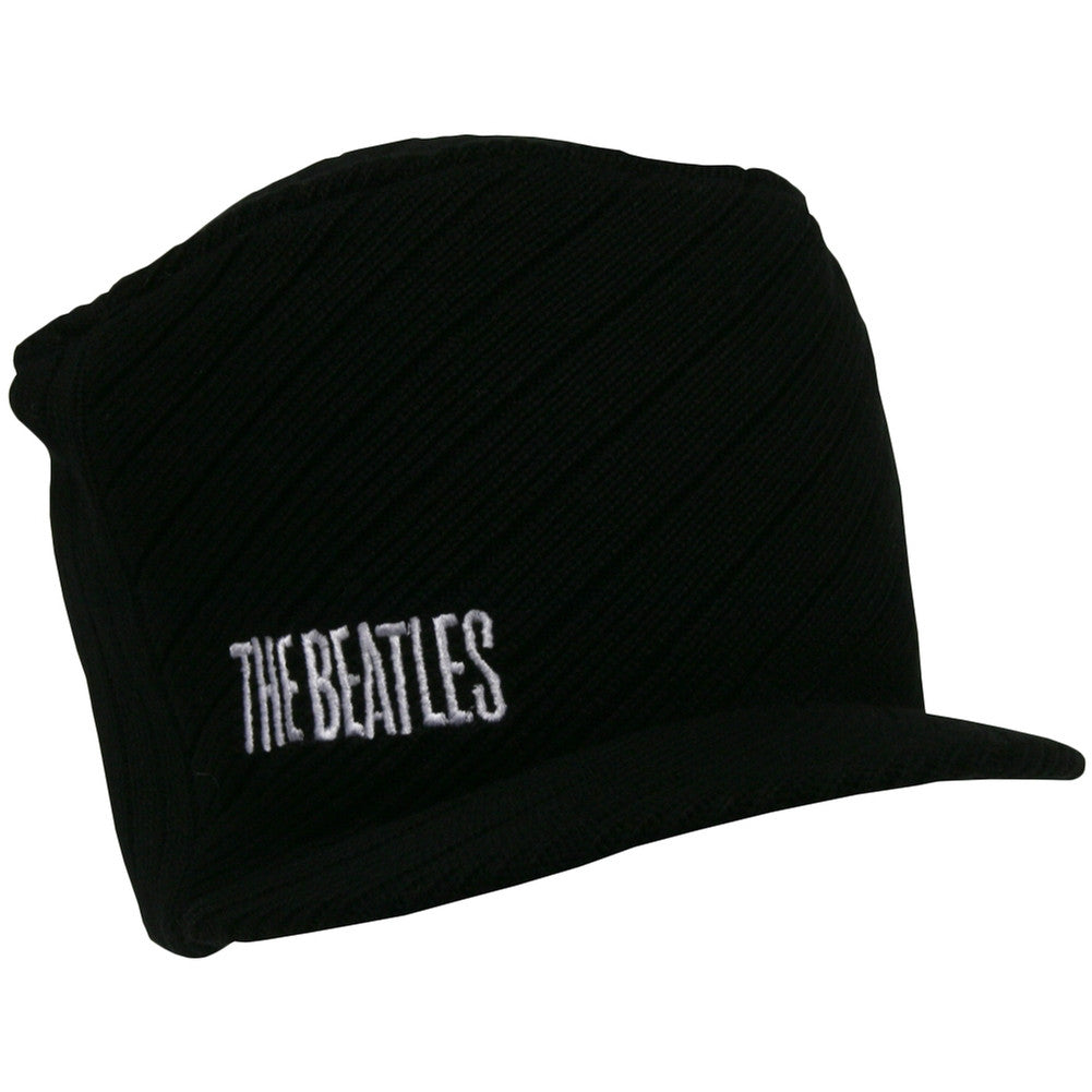 Beatles - Logo Visor Beanie Knit Hat Knit Hats Old Glory OS Black