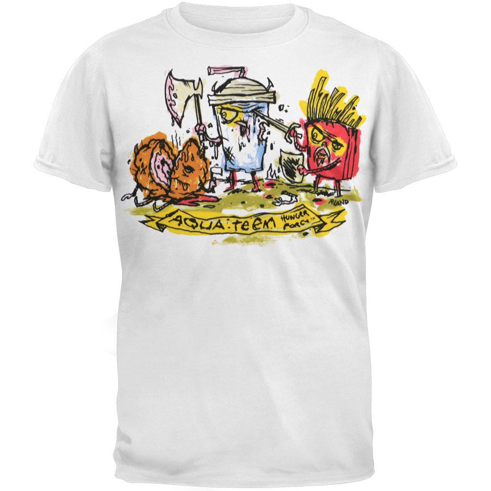 ATHF - DVD Art Youth T-Shirt Youth T-Shirts Aqua Teen Hunger Force SM White