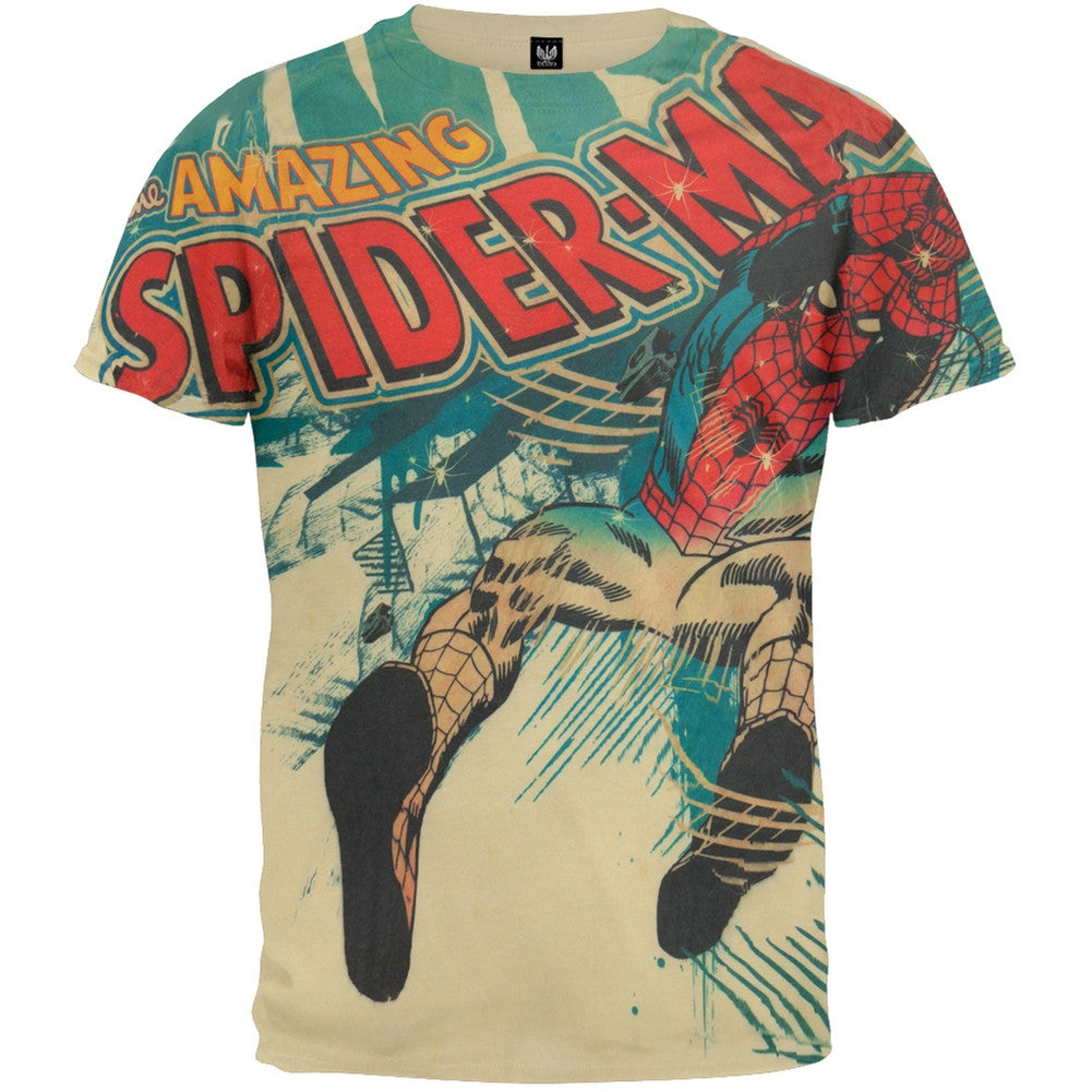 Spider-Man - Panel Jungle All Over T-Shirt Men's T-Shirts Spider-Man XL Multi 