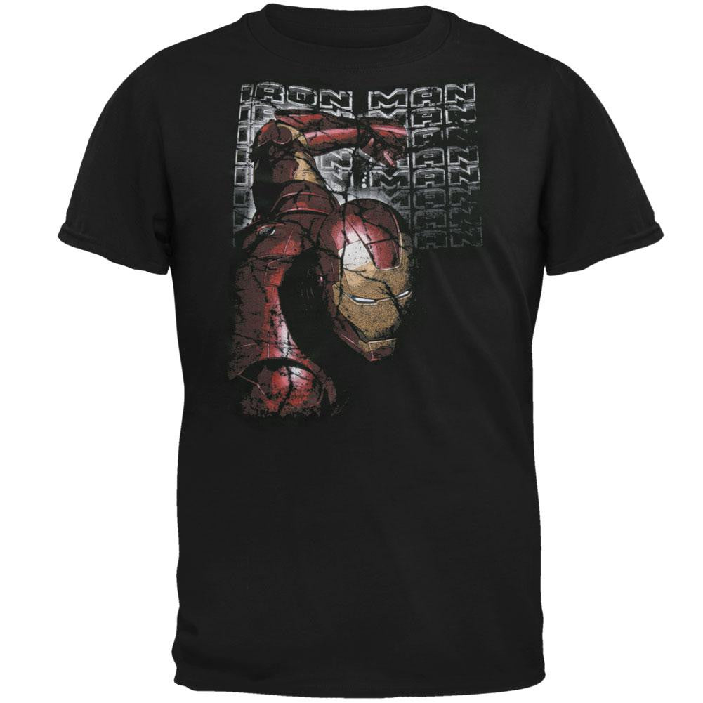 Iron Man - Iron Poster Youth T-Shirt Youth T-Shirts Iron Man LG Black 