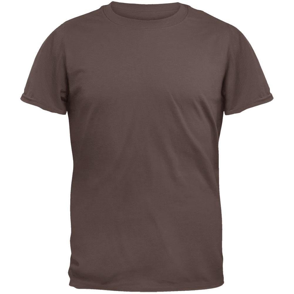 100% Organic Cotton Chocolate T-Shirt Men's T-Shirts Old Glory SM Brown 