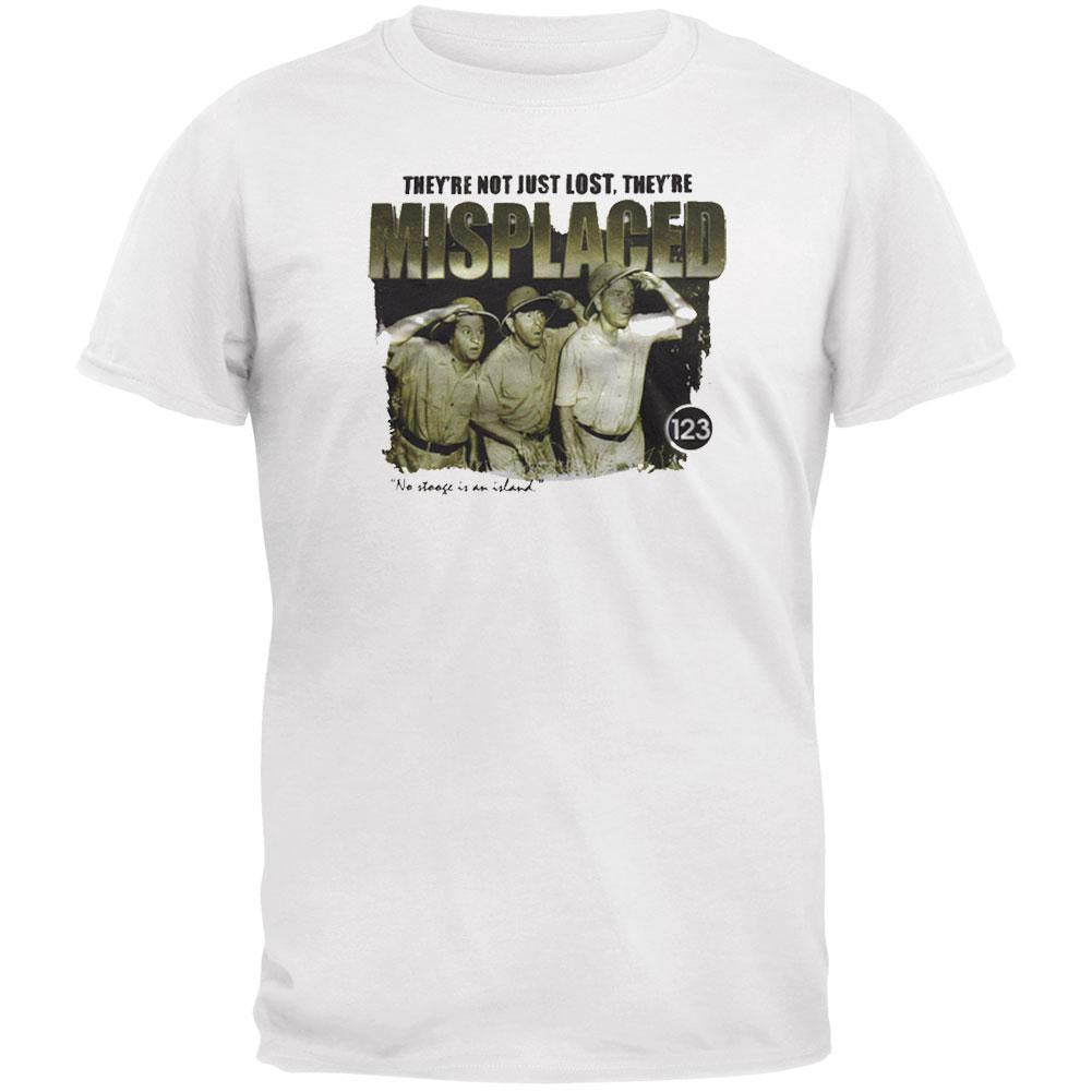 Three Stooges - Misplaced T-Shirt Men's T-Shirts Three Stooges MD White 
