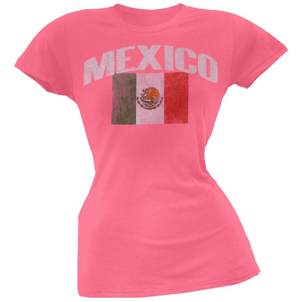 Mexico Royal Juniors Soccer T-Shirt Juniors T-Shirts Old Glory LG Pink 