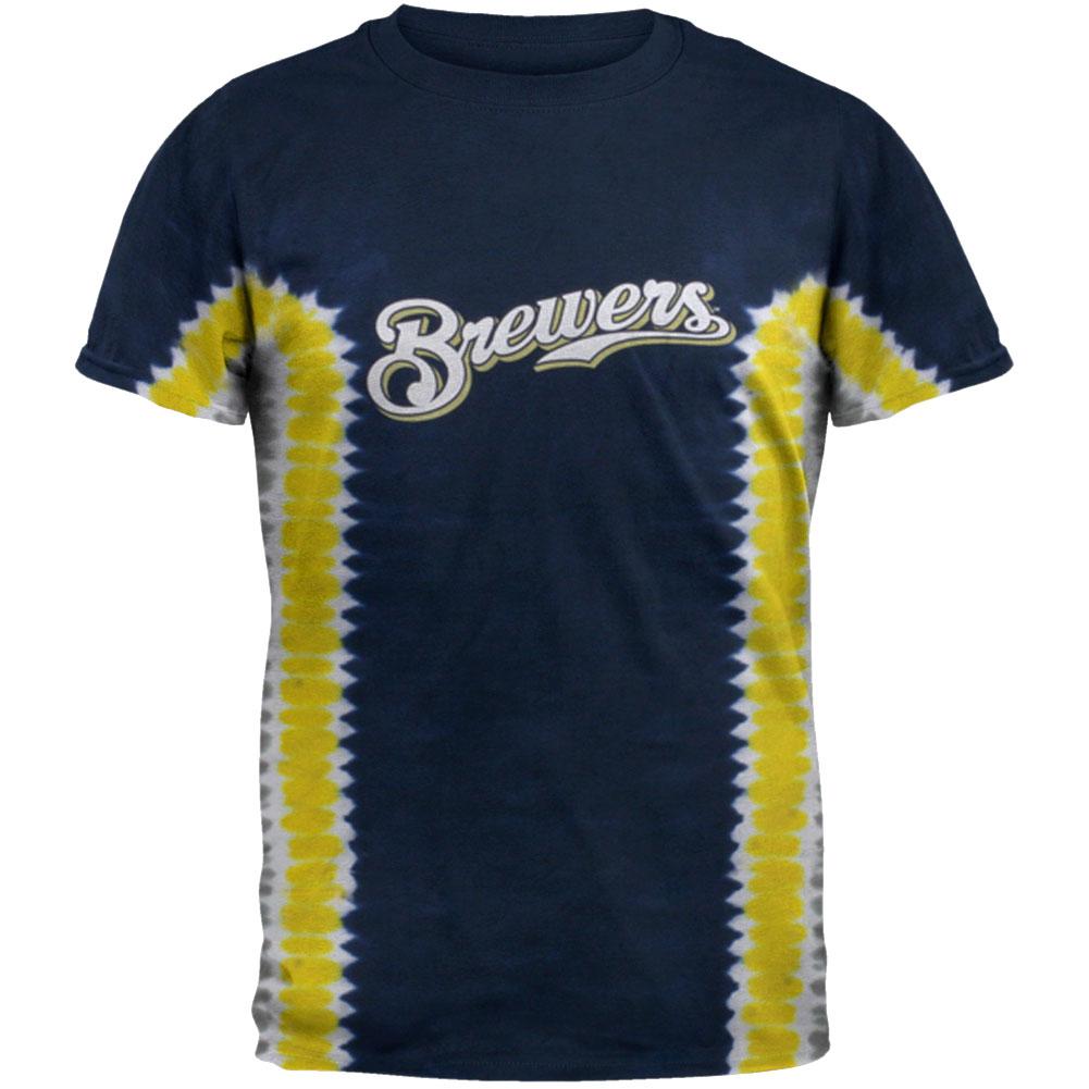 Milwaukee Brewers - Prince Fielder #28 Tie Dye T-Shirt Men's T-Shirts Milwaukee Brewers 2XL Blue 