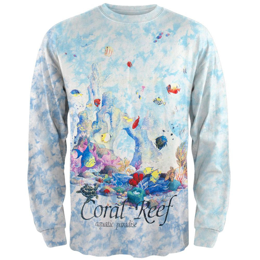 Coral Reef Long Sleeve T-Shirt Men's Long Sleeves Old Glory XL Blue 