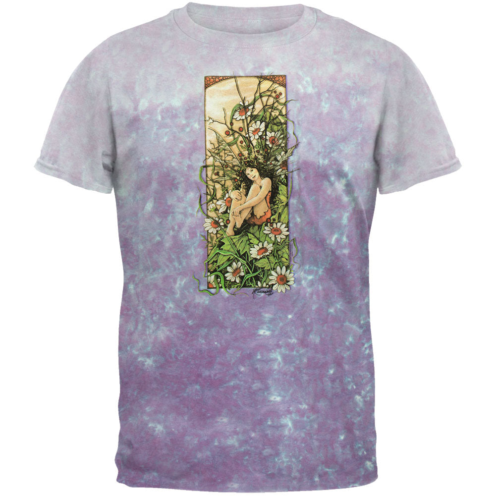 Flower Bed Fairy Tie Dye T-Shirt Men's T-Shirts Mystical   