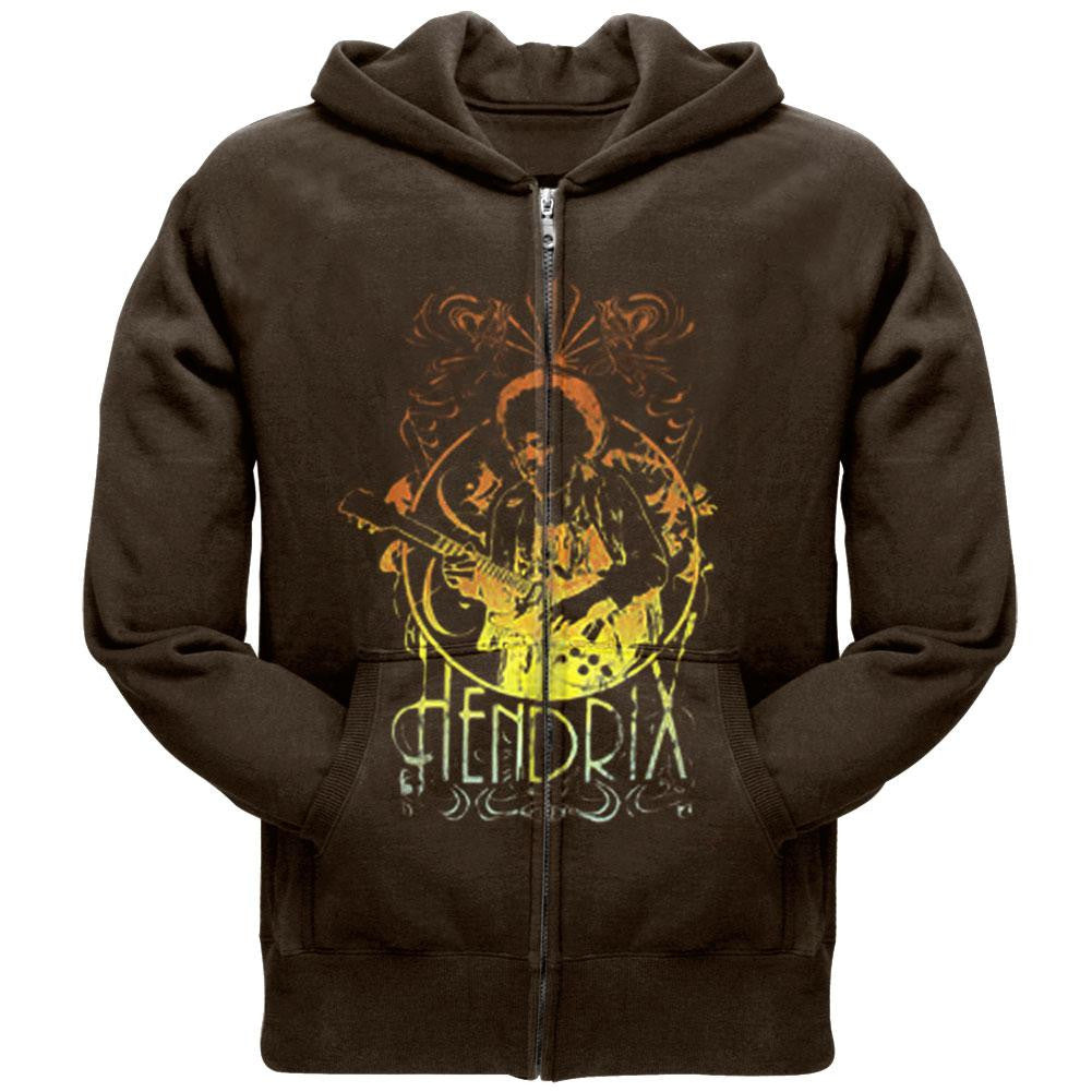 Jimi Hendrix - Jammin' Zip Hoodie Men's Hoodies Jimi Hendrix MD Brown