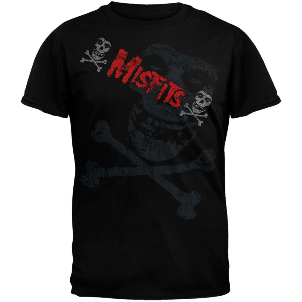 Misfits - Skull & Crossbones T-Shirt Men's T-Shirts Misfits SM Black 