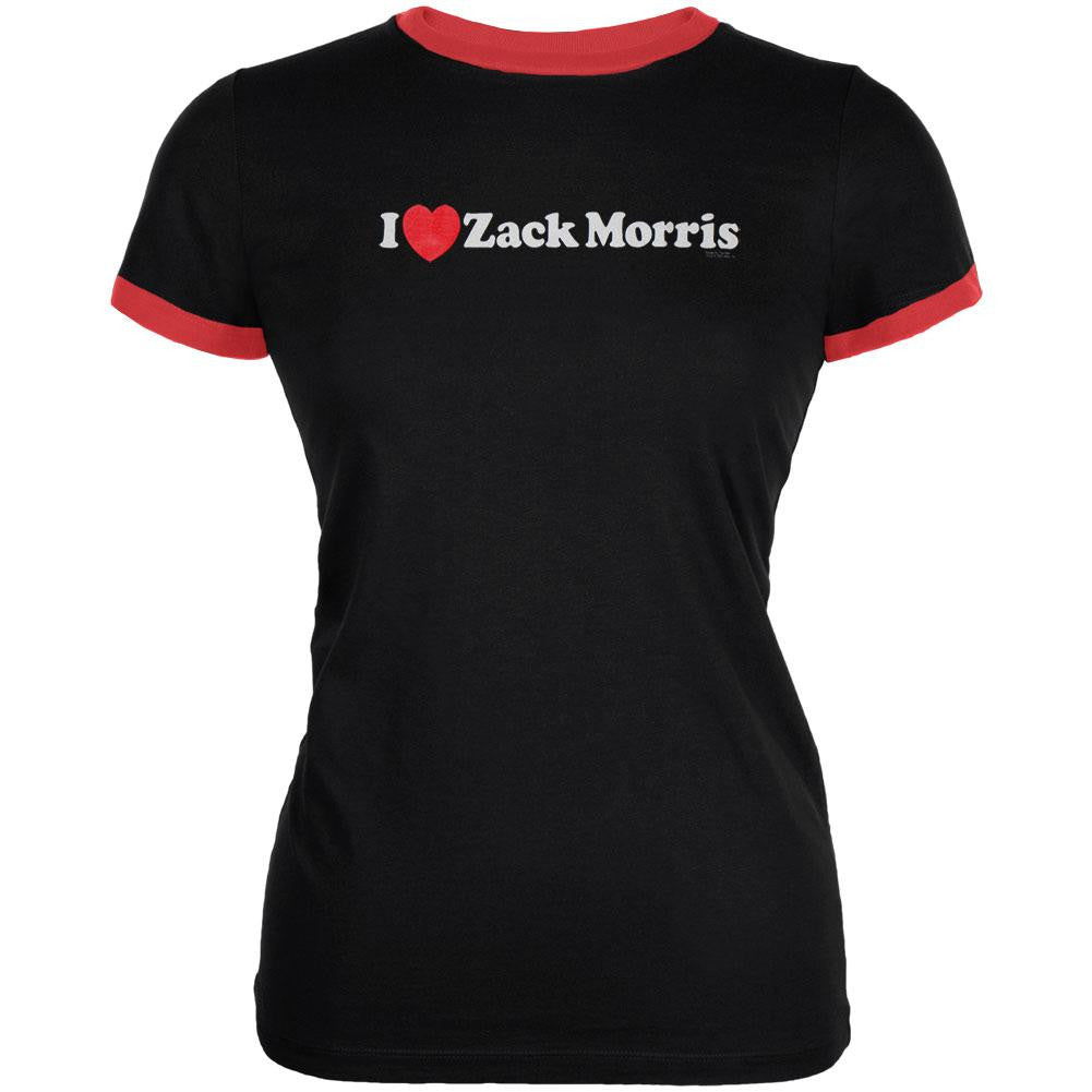 Saved By The Bell - I Love Zac Juniors T-Shirt Juniors T-Shirts Saved by the Bell MD Black 