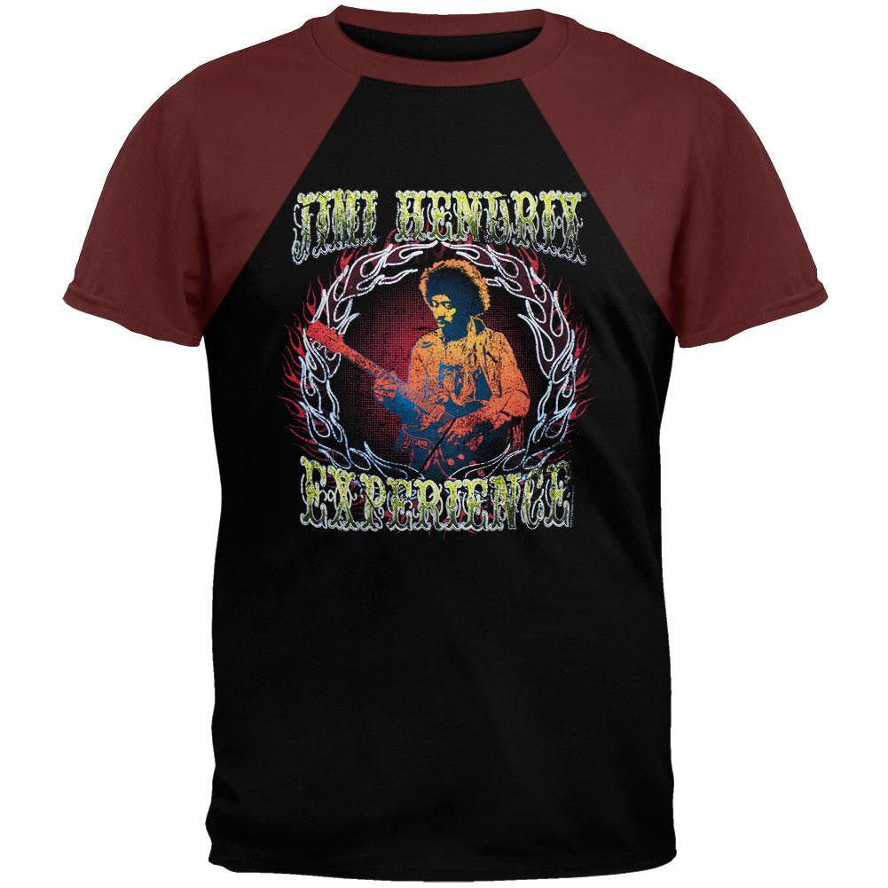 Jimi Hendrix - On Fire 3/4 Sleeve Men's T-Shirts Jimi Hendrix 2XL Black 