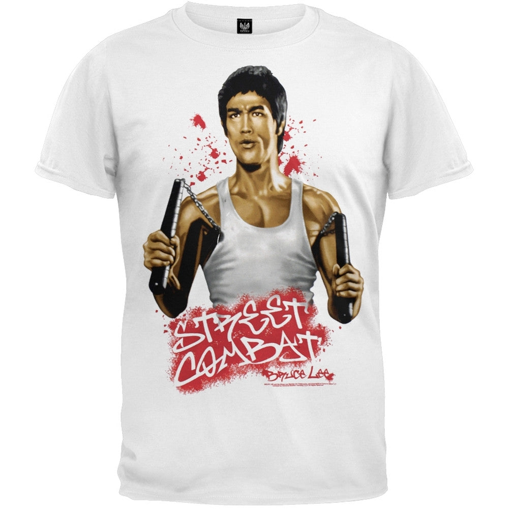 Bruce Lee - Street Combat T-Shirt Men's T-Shirts Bruce Lee 3XL White 