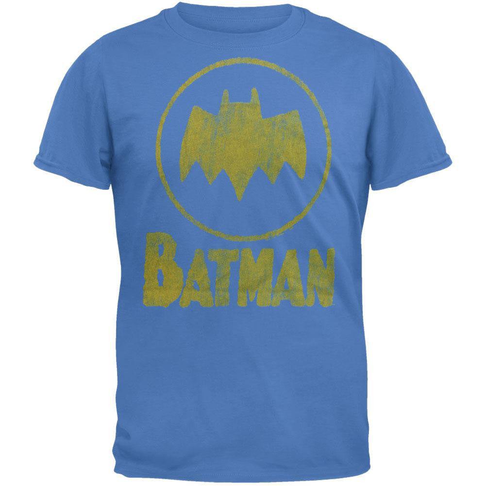 Batman - Circle Logo Soft T-Shirt Men's T-Shirts Batman SM Blue 