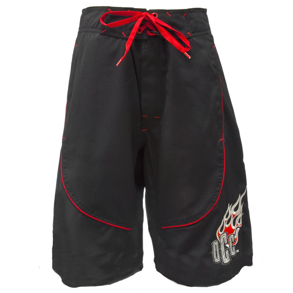 OCC - Red Flame Logo Board Shorts Men's Swim Trunks & Board Shorts Orange County Choppers   