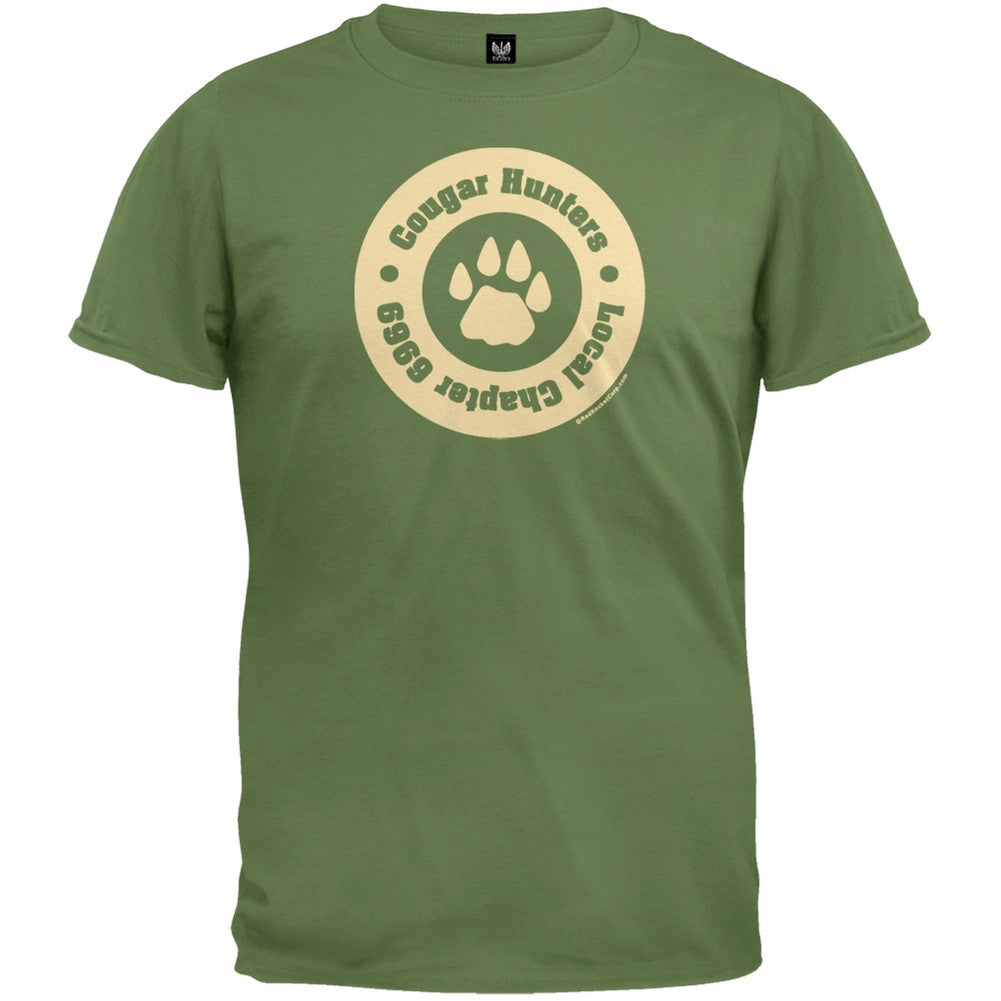 Cougar Hunters T-Shirt Men's T-Shirts Old Glory SM Dark Green 