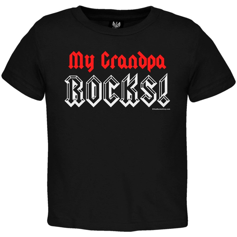 My Grandpa Rocks Toddler T-Shirt Toddler T-Shirts Old Glory   