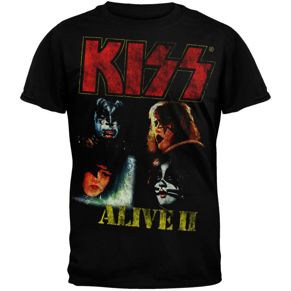 Kiss - '77 Alive T-Shirt Men's T-Shirts Kiss SM Black 