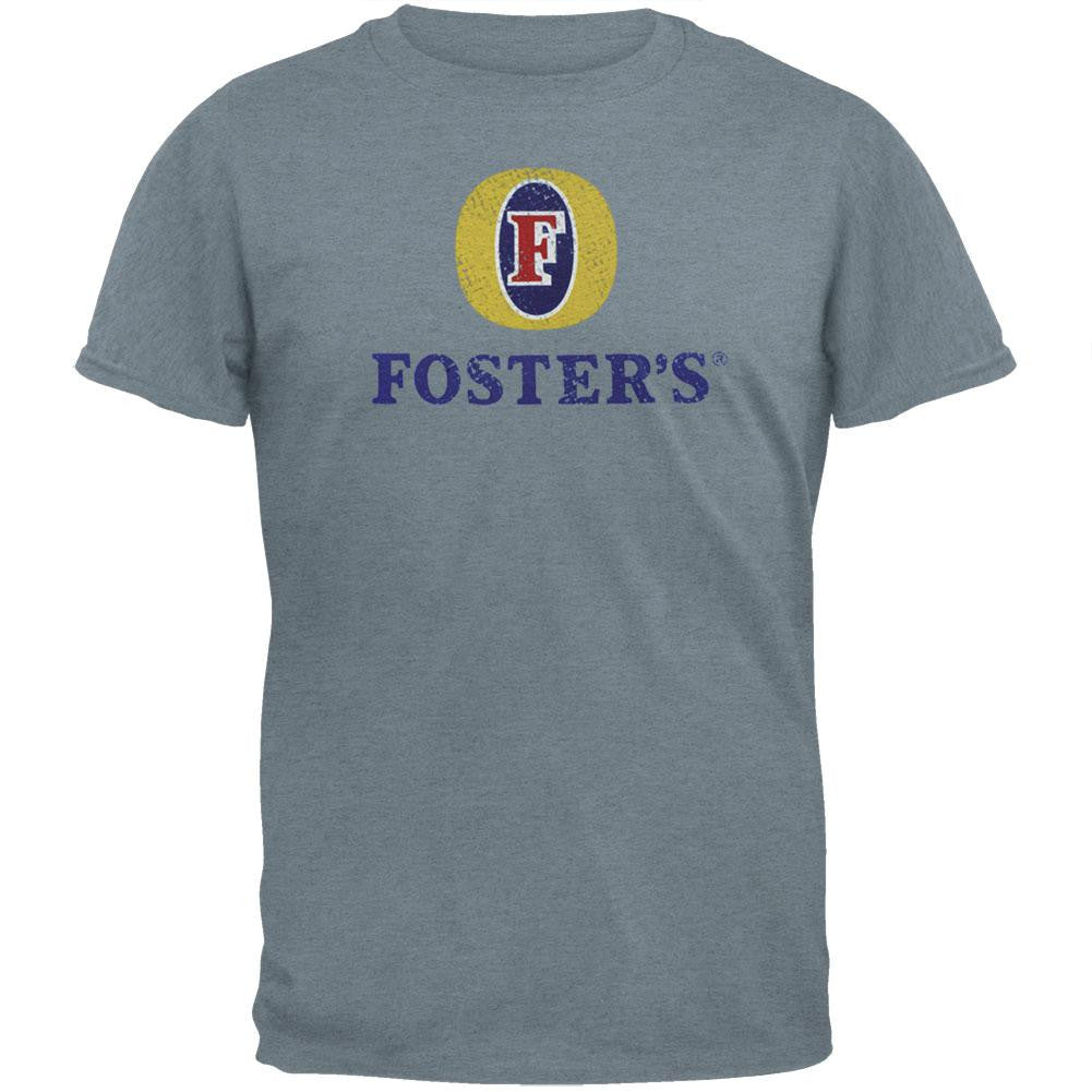 Foster's - Distressed Logo Grey Soft T-Shirt Men's T-Shirts Foster's SM Grey 