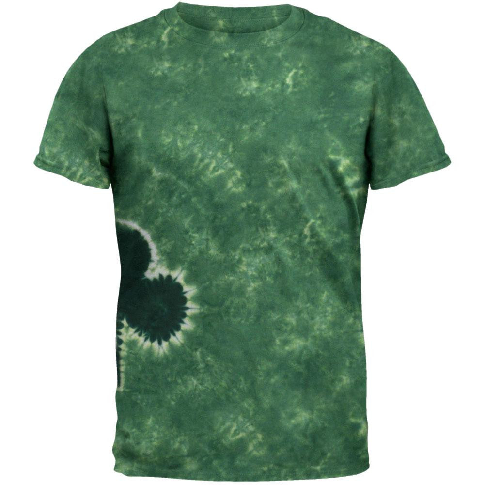 Side Shamrock Tie Dye T-Shirt Men's T-Shirts Old Glory 2XL Green 