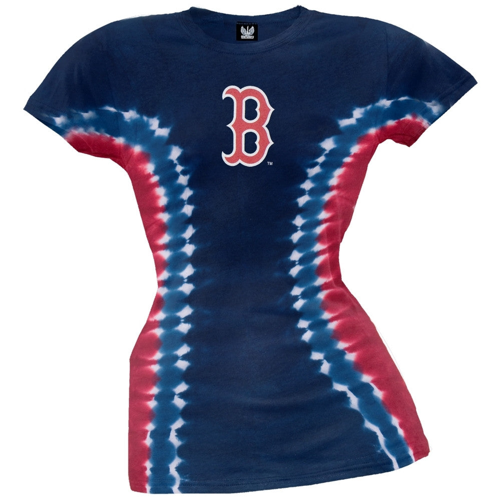 Boston Red Sox - Logo Juniors Tie Dye T-Shirt Juniors T-Shirts Boston Red Sox LG Dark Blue 