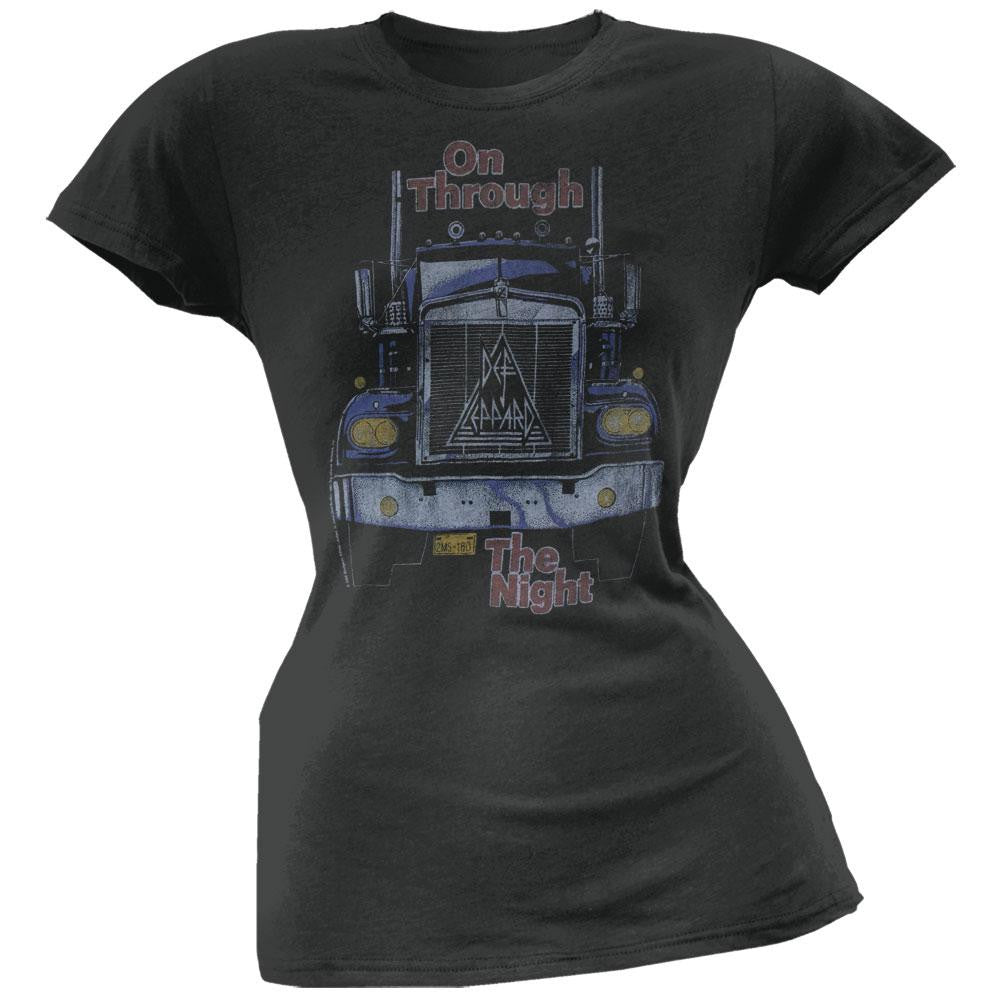 Def Leppard - On Through The Night Juniors T-Shirt Juniors T-Shirts Def Leppard SM Black