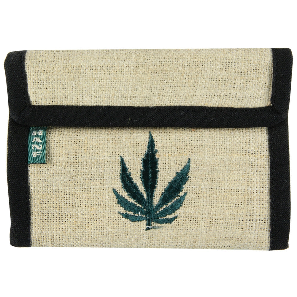 Pot Leaf Logo Linen Hemp Wallet Wallets Old Glory   