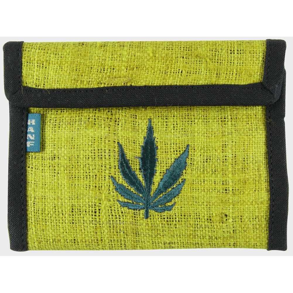 Pot Leaf Logo Canary Yellow Hemp Wallet Wallets Old Glory   