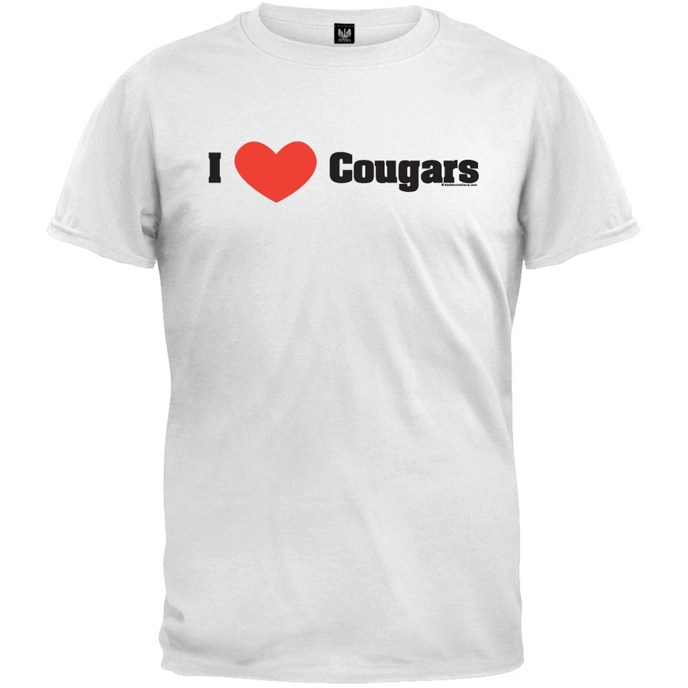 I Heart Cougars T-Shirt Men's T-Shirts Old Glory   