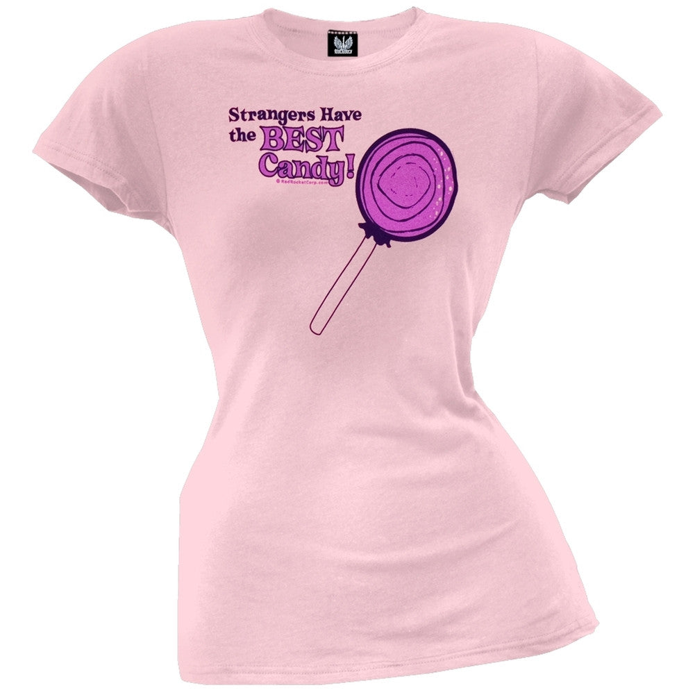 Strangers Have The Best Candy Juniors T-Shirt Juniors T-Shirts Old Glory   
