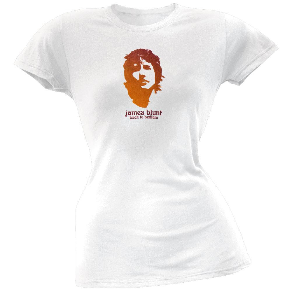 James Blunt - Red Face Juniors T-Shirt Juniors T-Shirts James Blunt LG White 