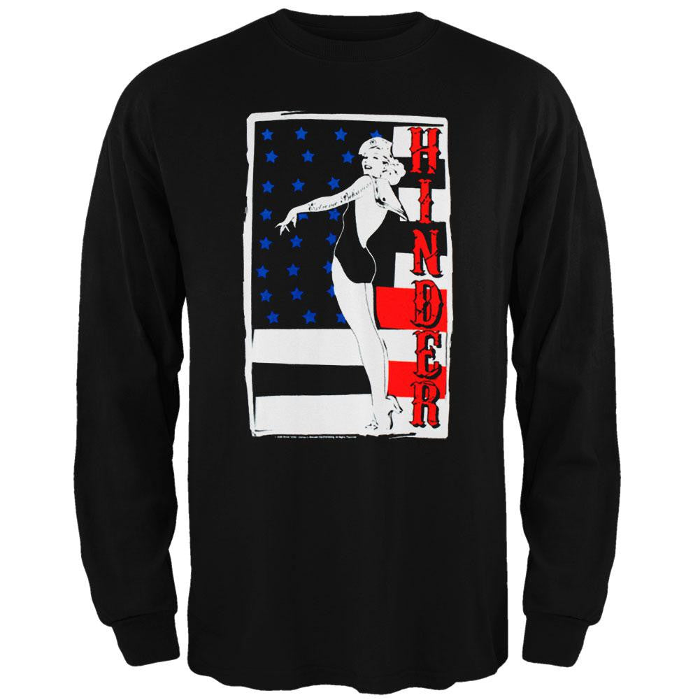 Hinder - Pin Up Girl Long Sleeve T-Shirt Men's Long Sleeves Hinder SM Black 