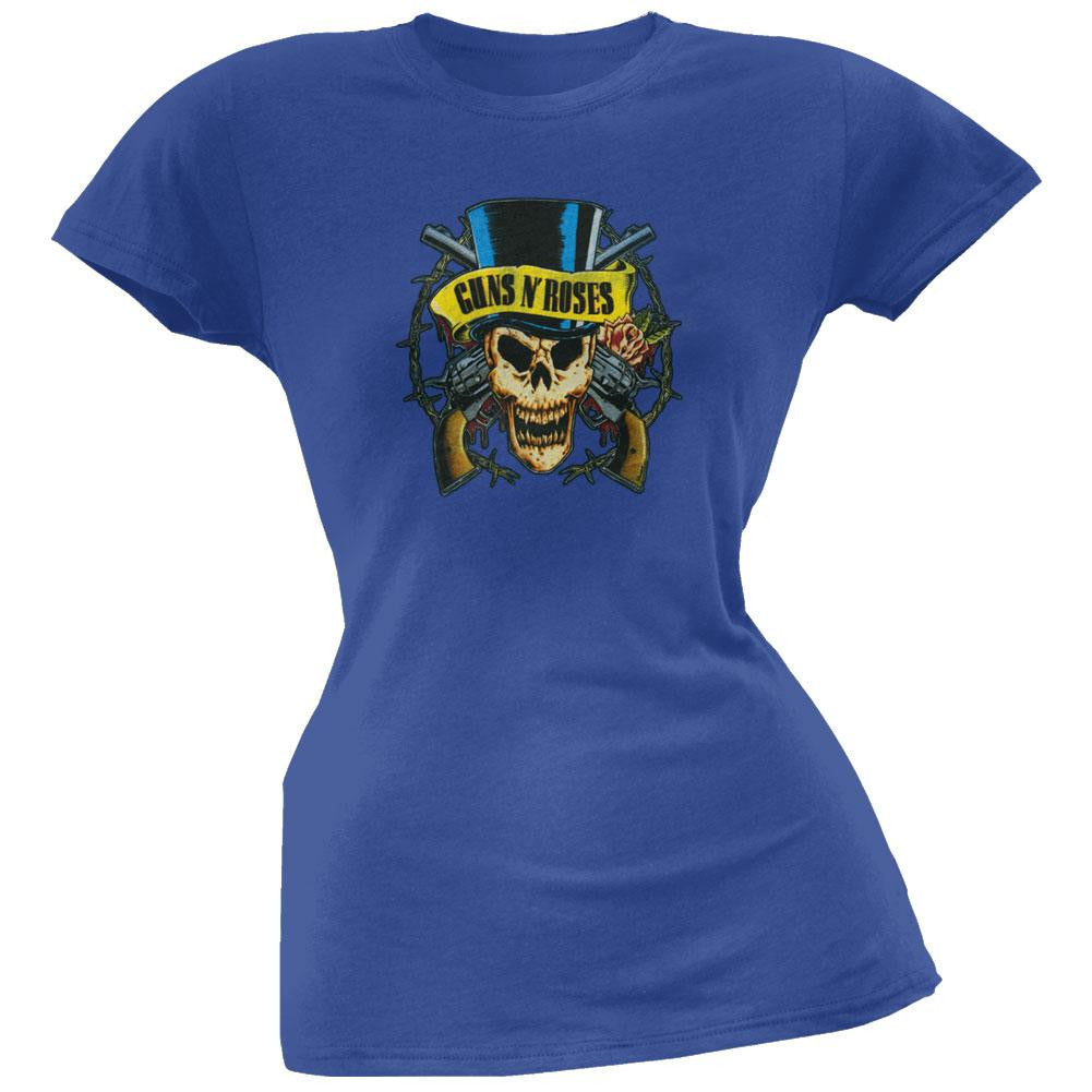 Guns N Roses - Top Hat Juniors T-Shirt Juniors T-Shirts Guns N' Roses SM Blue 