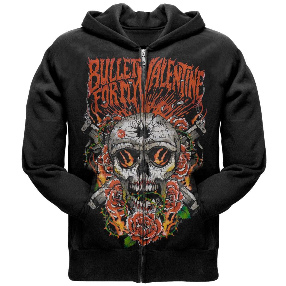 Bullet For My Valentine - Roses Zip Hoodie Men's Hoodies Bullet For My Valentine XS Black 