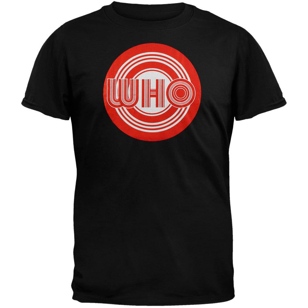 Who - Red & White Target T-Shirt Men's T-Shirts The Who LG Black 