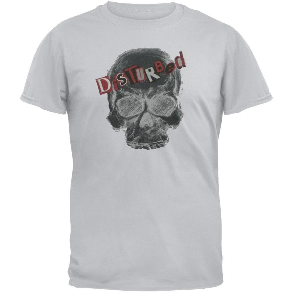 Disturbed - Ransom Skull T-Shirt Men's T-Shirts Disturbed MD Grey 