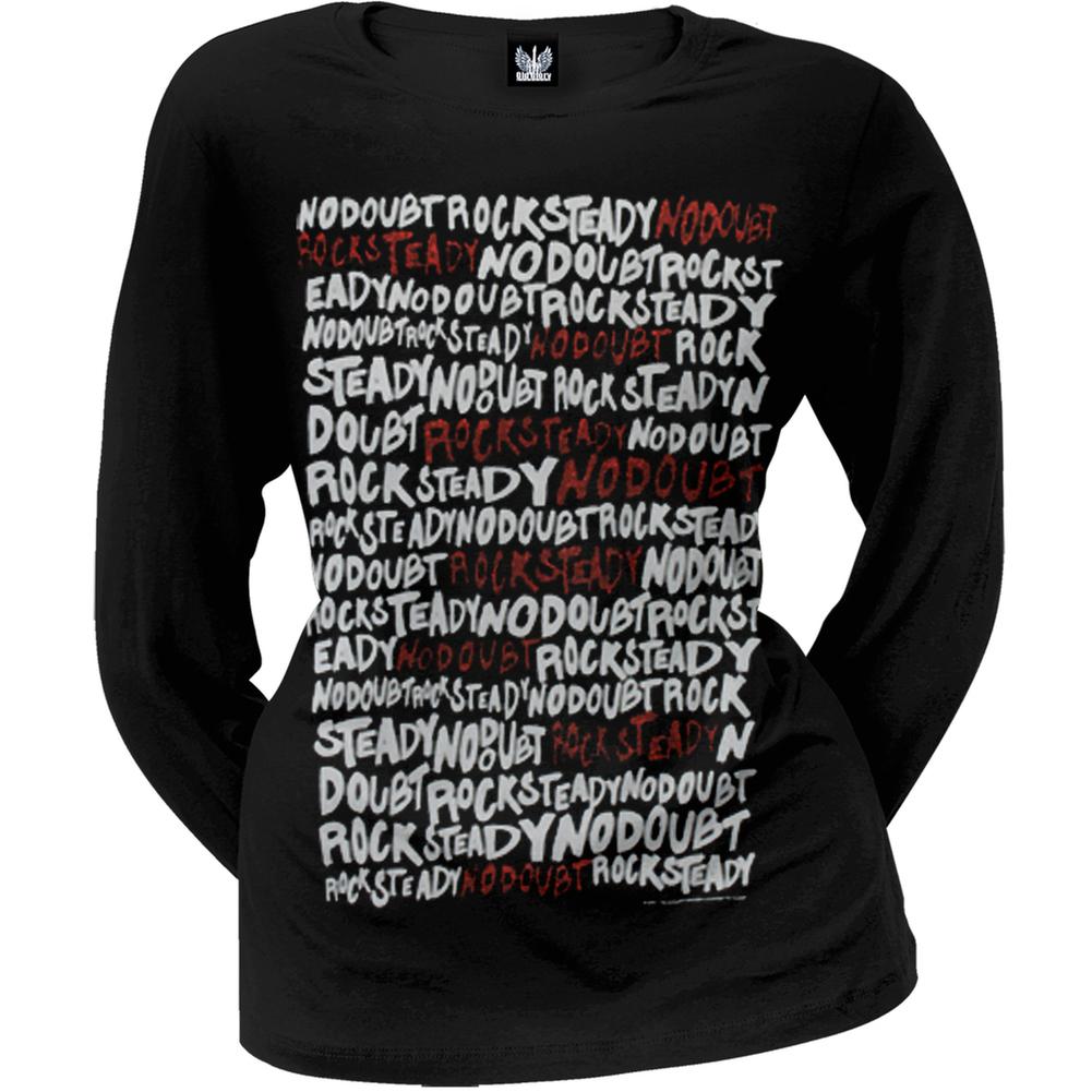 No Doubt - Glitter Rock Steady Juniors Long Sleeve T-Shirt - Medium Juniors Long Sleeves No Doubt   