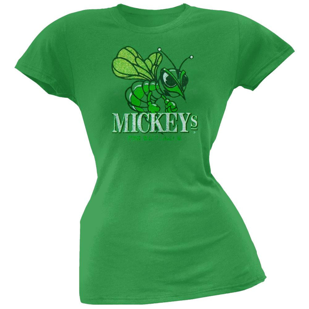 Mickey's - Glitter Logo Juniors T-Shirt Juniors T-Shirts Mickey's LG Green 