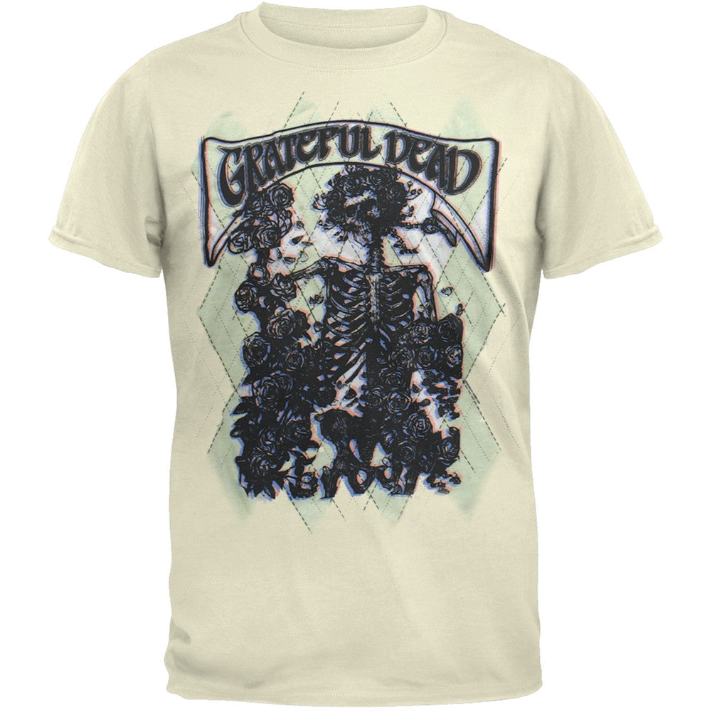 Grateful Dead - Argyle Soft T-Shirt Men's T-Shirts Grateful Dead SM Off-White 