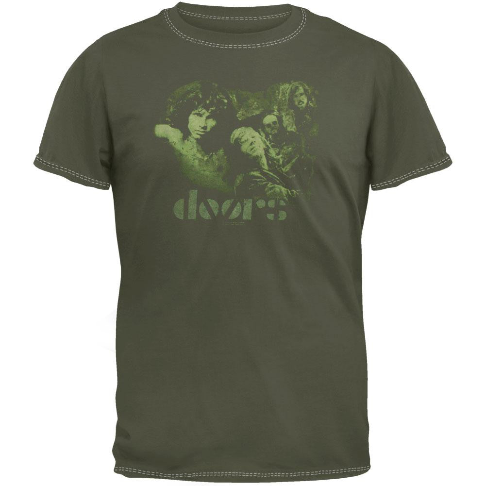 The Doors - No One Here Overdye T-Shirt Men's T-Shirts The Doors LG Green 